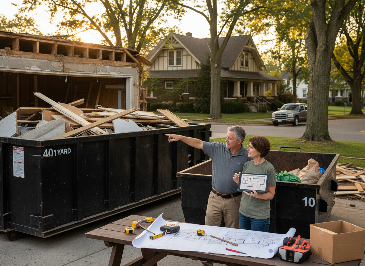 How to Choose Roll Off Dumpster Size for Herman Home Projects